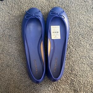 UNWORN Talbots Blue Ballet Flats